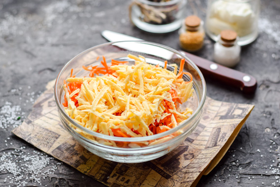 крабовый салат с корейской морковью рецепт фото 6